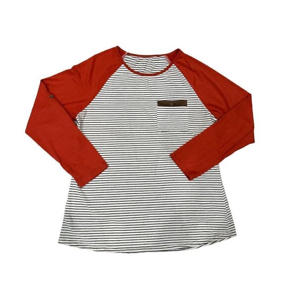Color-block Striped Long Sleeve Tee - Picture 1 of 4